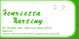 henrietta martiny business card